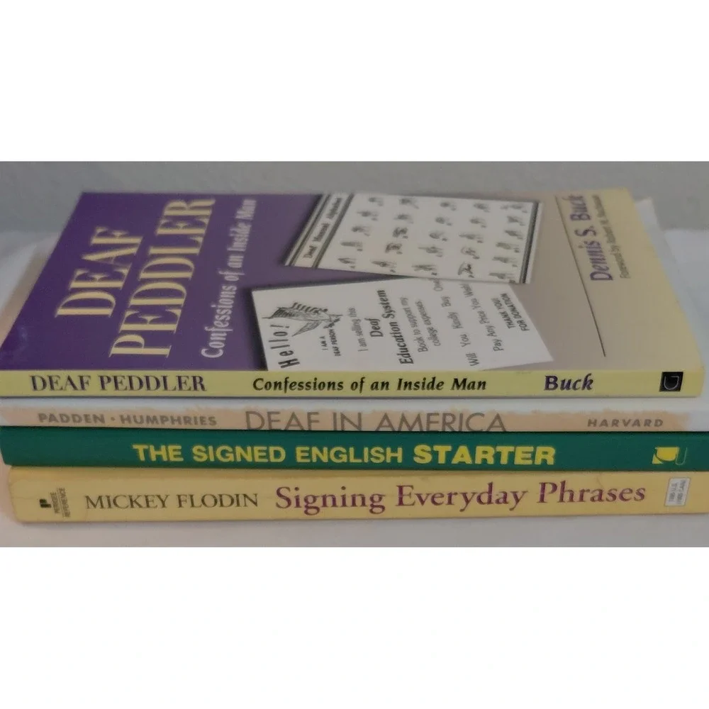Deaf Studies & Sign Language Book Lot 4 ASL Signed English Deaf Culture